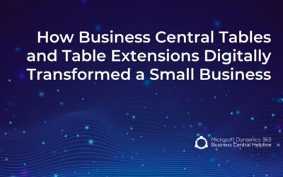 How Business Central Tables and Table Extensions Digitally Transformed a Small Business