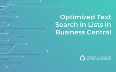 Optimized Text Search in Lists in Business Central