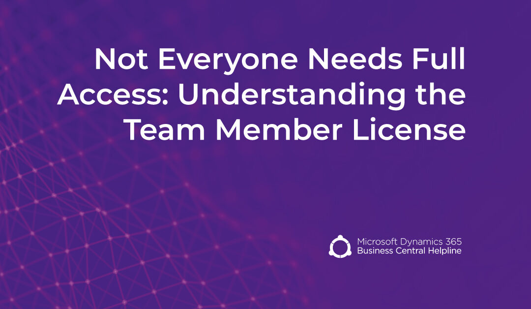 Not Everyone Needs Full Access: Understanding the Team Member License